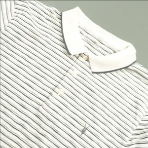 AllSaints Striped Tipped Pique Polo Shirt